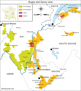 Bugey Savoie Wine Map